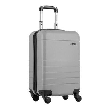 Imagem de Mala de Viagem Bordo 10kg Cadeado Pequena Essencial Sestini, Prata