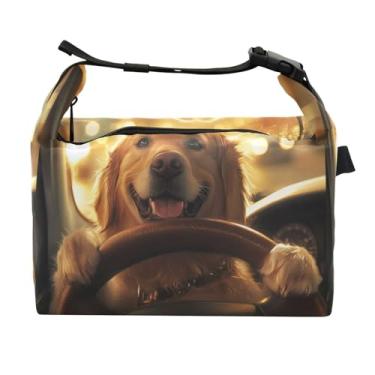 Imagem de STAYTOP Lancheira de cachorro dirigindo no carro com fivela, lancheira isolada para meninos e meninas, lancheira térmica para trabalho escolar