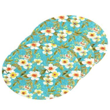 Imagem de Wassud Esponja de polpa de madeira de flor de pera para pratos, pacote com 3 esponjas de cozinha para limpeza, esfregão resistente para panelas antiaderentes, esponjas de lavar louça para pia