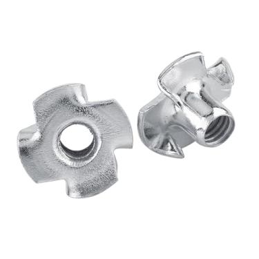 Imagem de Zerodis Porca Em T de Quatro Pontas, Porca Em T para Móveis para Carpintaria de Aço Carbono Com de Hardware Cativo de Dente de Madeira (M6 (50 unidades/pacote))