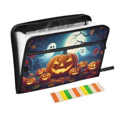 Imagem de CEBUGI Pasta expansível com 13 bolsos, organizador de arquivos sanfonado à prova d'água com etiquetas tamanho A4, organizador de documentos de papel para escola, material de escritório, fundo de