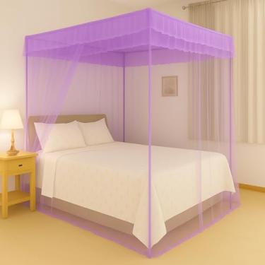 Imagem de Mosquiteiro Palácio Casal sem Armação | Tenda Decorativa para Cama Box(lilas)
