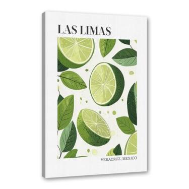 Imagem de Pôster colorido de limão, citrinos e laranjas, mercado de frutas, vintage, arte de parede, decoração de cozinha, pintura em tela para sala de jantar e quarto (SKU1,40.6x50.8 cm = (40x50 cm