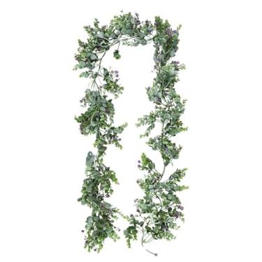 Imagem de Decorações de Vinhas Verdes,Guirlanda Artificial com Cores Vivas | Decorativa Falsa - para Casa Interior Exterior Quintal Fazenda Natal Feriado Família Amigos Casamento Festa