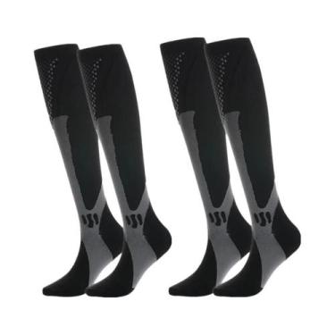 Imagem de Meias De Compressão Unissex Para Ciclismo, Corrida, Yoga, Futebol, Bas