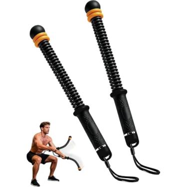 Imagem de 2 cordas de batalha pesadas sem corda para academia em casa, exercitador de braço resistente para treinamento de força, corda de batalha portátil para exercícios avançados e construção muscular