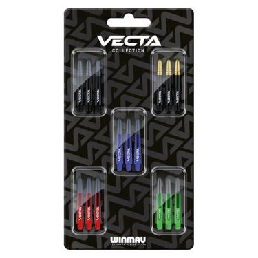 Imagem de Winmau - Coleção de hastes de dardos Vecta - 5 conjuntos de eixos de dardos por pacote (total de 38 cm) - eixos de dardos médios - Acessórios profissionais de dardos - Contém preto, azul, vermelho