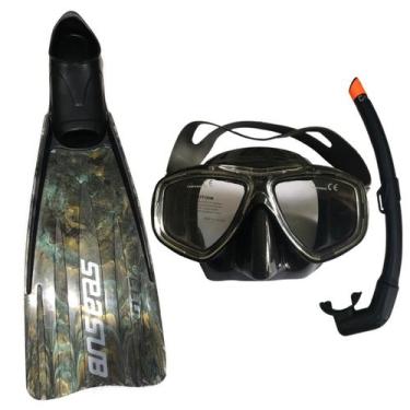 Imagem de NADADEIRA pé de pato VELOX CAMUFLADO com máscara SeaSUB e respirador s