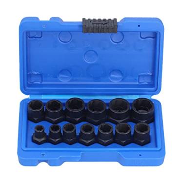 Imagem de Yosoo Health Gear Ferramenta Extratora de Nozes, Conjunto de Parafusos de Impacto de 13 Peças e Removedor de Porcas Com Armazenamento para Remover Parafusos Danificados
