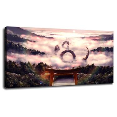 Imagem de 1104 Sunset Canvas Prints Toril Dragon Poster Wall Art For Home 1 peça Decorações com moldura 33.0 cmx20.3 cm