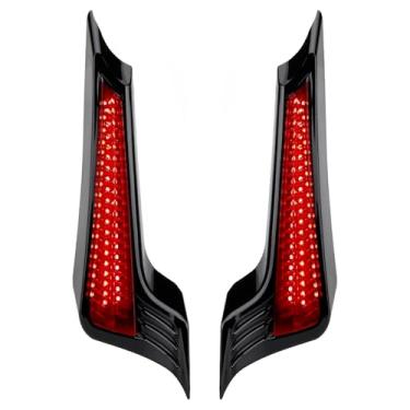 Imagem de VG MOTO Painel De Led Para Motocicleta, Luzes Preenchimento, Lâmpada Para-Lama Traseiro, Seta, Luz Freio, Compatível Com Harley Touring Road King, Electra Street Glide 2014-2023 (Carcaça Preta, Lent