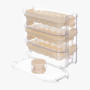 Imagem de Formas para gelo 56 cubos tripla para drinks, cabe no freezer facil de