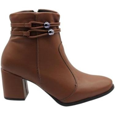 Imagem de Bota Cano Curto Marina Carvalho Salto Médio Feminina-Feminino