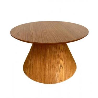 Imagem de Mesa Cone de Centro Redonda 60cm Base Freijó Tampo Freijó - Personal M