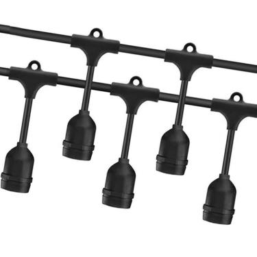 Imagem de Varal De Luzes 10 Metros Extensivel 10 Bocais Luz Lampada Decoraçao Iluminada Luxo Festa Evento Formatura Casamento