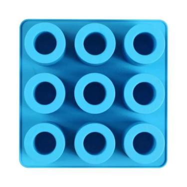 Imagem de Forma De Gelo De Silicone Com 9 Cavidades Em Forma Redonda Para Bebida