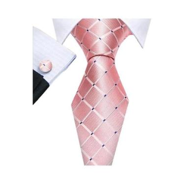 Imagem de Conjunto De Gravata, Abotoaduras E Lenço De Bolso Jacquard Laranja Mas