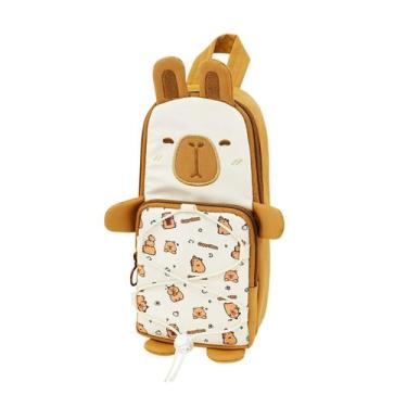 Imagem de Estojo de lápis, mochila fofa com design de urso, tecido de pelúcia pa
