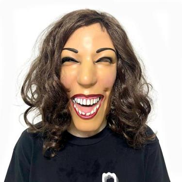 Imagem de Máscara de cosplay de resina de celebridades engraçada com cabelo real