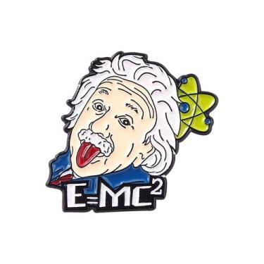 Imagem de Alfinetes de broche Creative Scientist E = MC² Design Alloy 5g - Yiwei