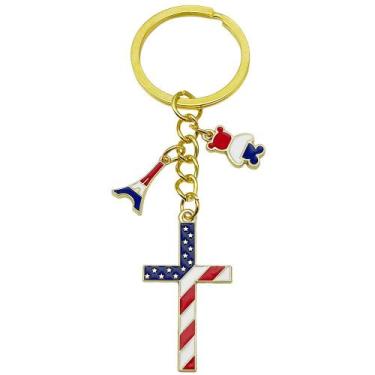 Imagem de Chaveiro Creative Cross com Torre Eiffel, ursinho de pelúcia - yiweisa