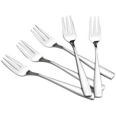 Imagem de Conjunto de garfos de sobremesa Hommo em aço inoxidável de 3 pinos e 1