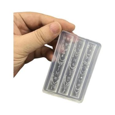 Imagem de Molde De Silicone 3D Para Nail Art: Laço, Corrente De Contas E Fita  M