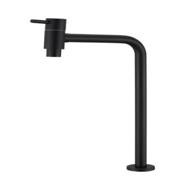 Imagem de Torneira Banheiro Lavatório Inox Mesa Longa 35 Cm Preta - Doan