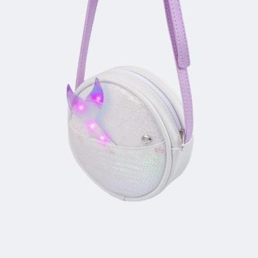 Imagem de Bolsas de Led Infantil Feminina com Cauda de Sereia Branca Pampili