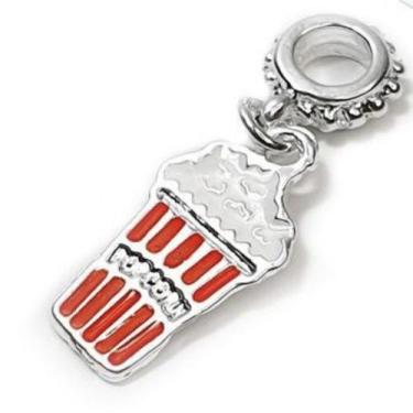 Imagem de Pingente Pipoca em Banho Prata Pulseiras Berloques - Pulseiras E Berlo