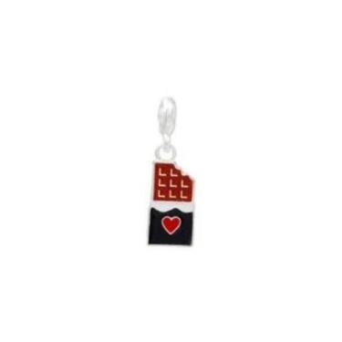 Imagem de Pingente Chocolate em banho Prata Pulseiras Berloques - Pulseiras e Be