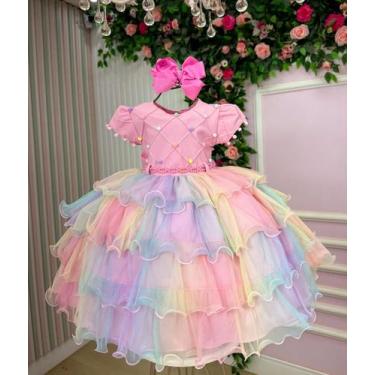Imagem de Vestido Menina Bonita Arco iris Aurora - Candy, 2