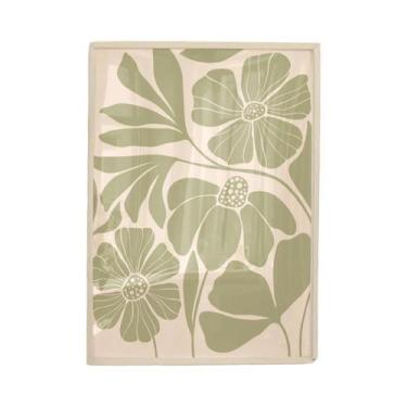 Imagem de Pintura Em Tela Com Estampa Floral Boêmia, Decoração Botânica Abstrata