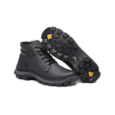 Imagem de Bota Coturno Masculino Tratorado Segurança Couro EPI CA GOGOWEAR Sola Borracha Resisten...