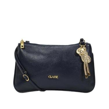 Imagem de Bolsa crossbody classe couro, Azul, UN