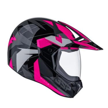 Imagem de Capacete Moto Bieffe 3sport Hills Masculino Feminino, 56, Cinza Brilha