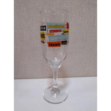 Imagem de Taça de Espumante de Vidro 190ml  A Regra é Bem Estar - Toque De Class