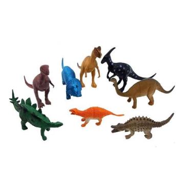 Imagem de Animais dinossauro dino world pacote com 8 unidades médio - oto speed 