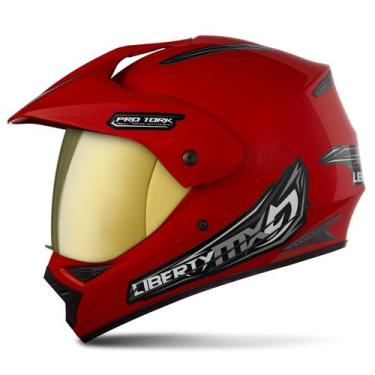 Imagem de Capacete Motocross Trilha Off Road Fechado Integral Liberty Mx Pro Vis