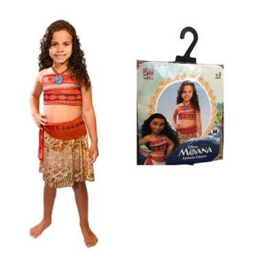 Imagem de Fantasia Infantil Moana Com Colar pra Meninas  - Disney, P 2 - 4, Lara