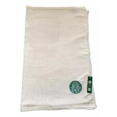 Imagem de Manta para Bebê quentinha Palmeiras Bordada Licenciada cor Branca  - J