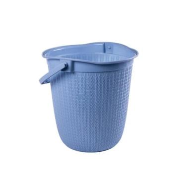 Imagem de Balde De Bebê Infantil Trama Plasútil 8 Litros, Azul