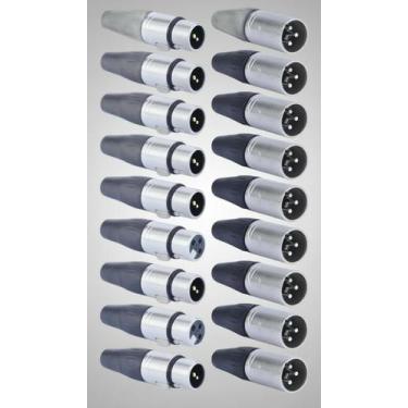 Imagem de Kit 10 Conectores XLR Macho e Fêmea - Congratulations Store