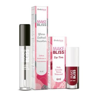 Imagem de Gloss Labial Incolor (4 ml)  + Lip Tint Ruby (6 ml) - Make Bliss Onduleze Cosméticos 