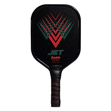 Imagem de Franklin Sports Raquete Pickleball – Titus + Jet Aluminium Plated Pickleball Paddle – EUA Pickleball (USAPA) Raquete aprovada - núcleo grosso de 8 mm, vermelho