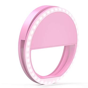 Imagem de TalkWorks Anel de luz para selfie – Anel de luz de LED para videoconferência circular para iPhone, Android, iPad, computador laptop, webcam/zoom, câmera/fotografia, gravação – Rosa