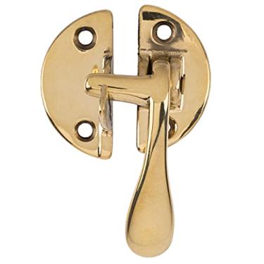 Imagem de Alavanca de armário ou armário de latão com alavanca para destros | Gabinete antigo, armário vintage, armário antigo, equipamento de reprodução de mesa antiga | KC-14