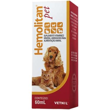 Imagem de Suplemento Vitamínico Hemolitan Pet Gotas - 60 mL