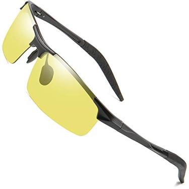 Imagem de Óculos de sol masculino com lentes polarizadas UV400 da Motelan para pesca ao ar livre, golfe, praia, beisebol, esportes, Light Yellow, unisex