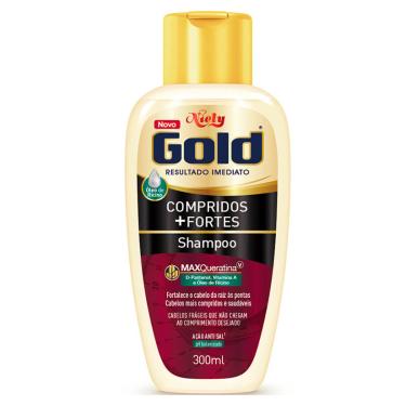Imagem de Shampoo Niely Gold Compridos + Fortes 300ml